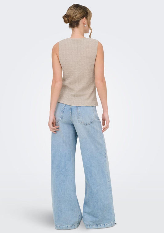 Only - Women's Top Ilse Grey Silver