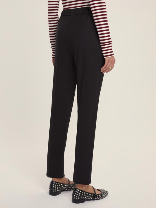 Emme Marella Pantalone Donna a sigaretta in jersey Chinos Nero