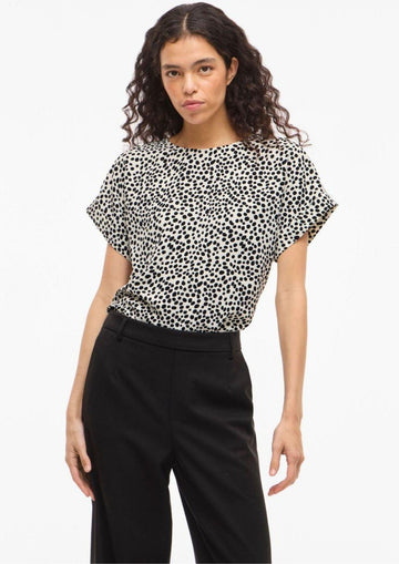 Vila - Maglia Donna Biaca con Pois Neri