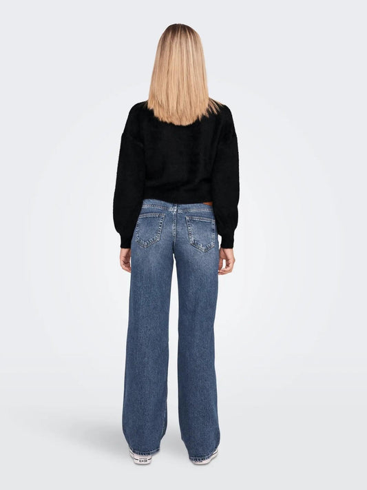 Only ONLPIUMO Pullover Donna Nero 15235973 Black ONLY 