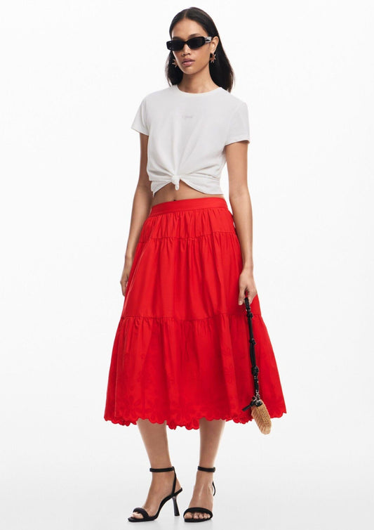 Desigual Gonna Donna Tolstoi Rossa