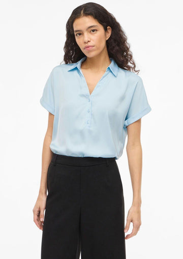 Vila - Camicia Donna Enna Azzurra