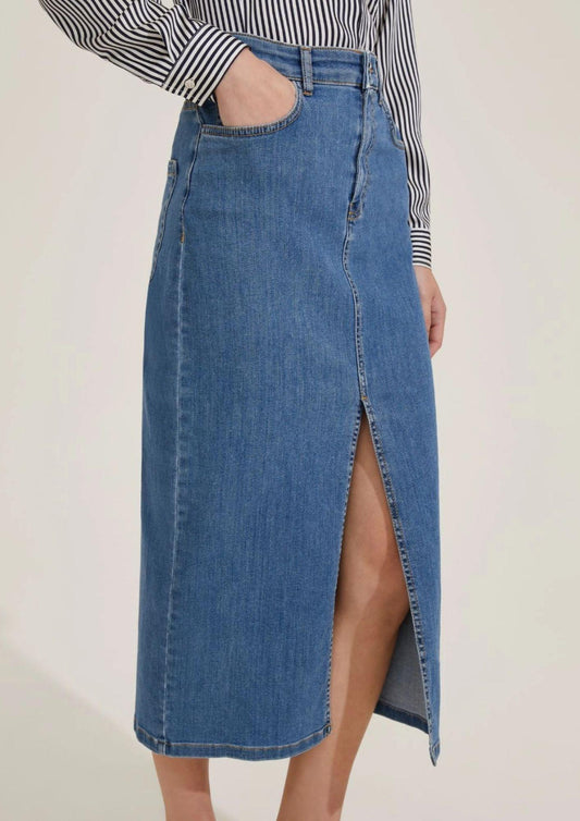 Emme Marella Gonna Donna Liquore Blu Denim