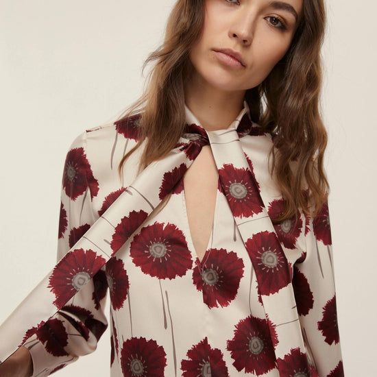 Emme Marella Blusa in twill stampato Fulvia Donna Panna 2525116141200 006 EMME MARELLA 