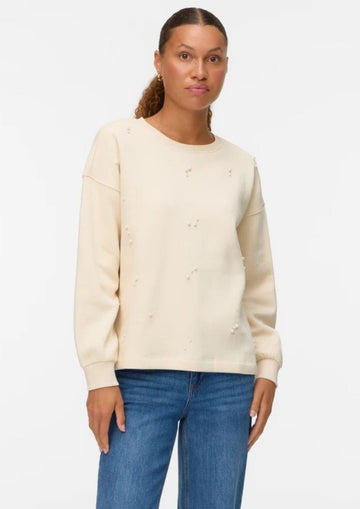 Vero Moda Felpa Donna Fatilda Beige