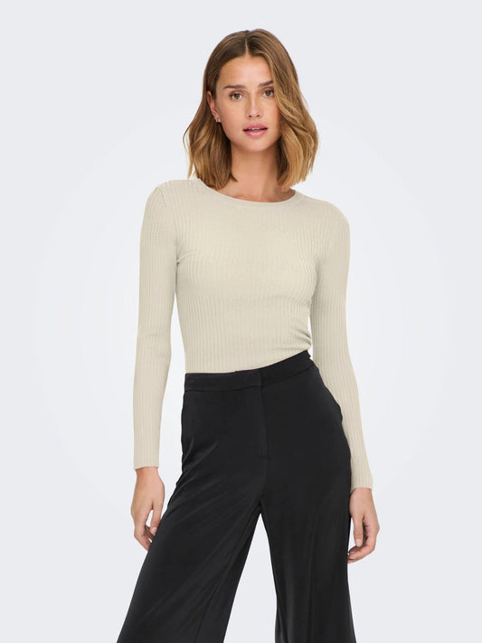 Jacqueline De Yong JDYPLUM Pullover Donna Bianco Eggnog 15277223 Eggnog JACQUELINE DE YONG 