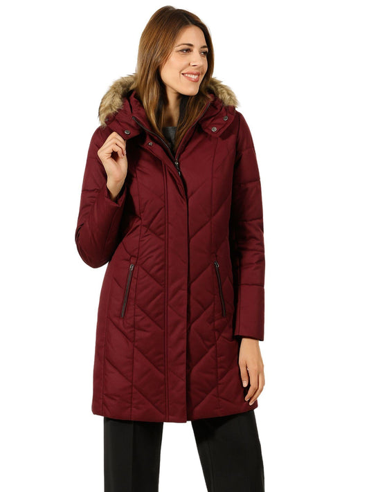 Satinette Giacca Invernale Donna Bordeaux