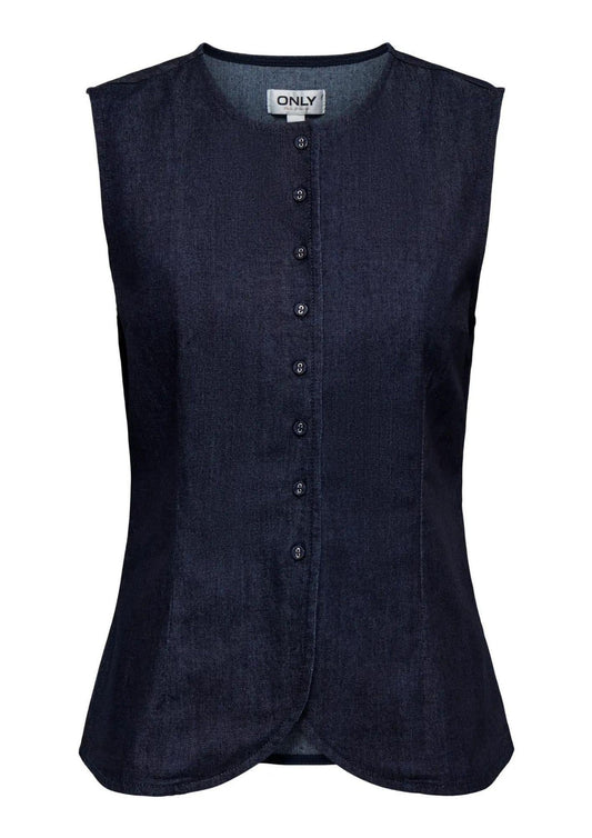 Only Women's Ashby Dark Denim Blue Gilet