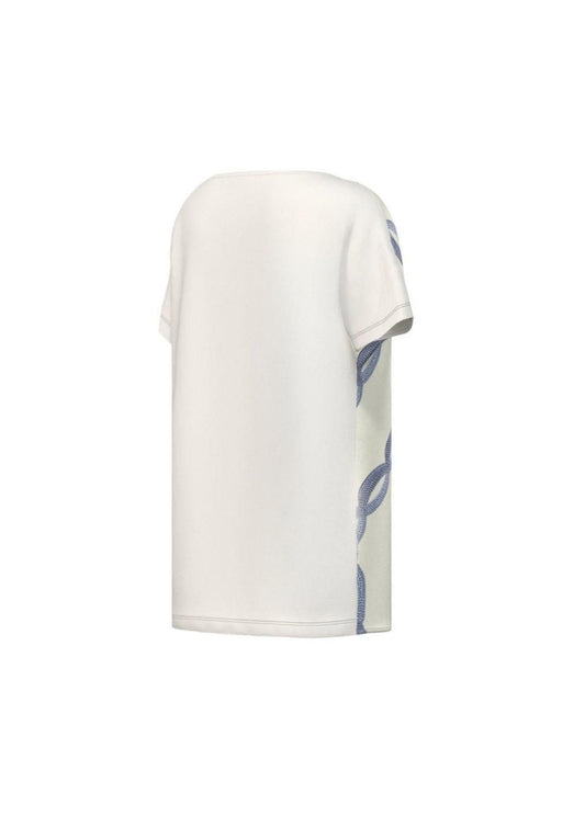Emme Marella - Women's Sansa Shirt Butter White and Light Blue