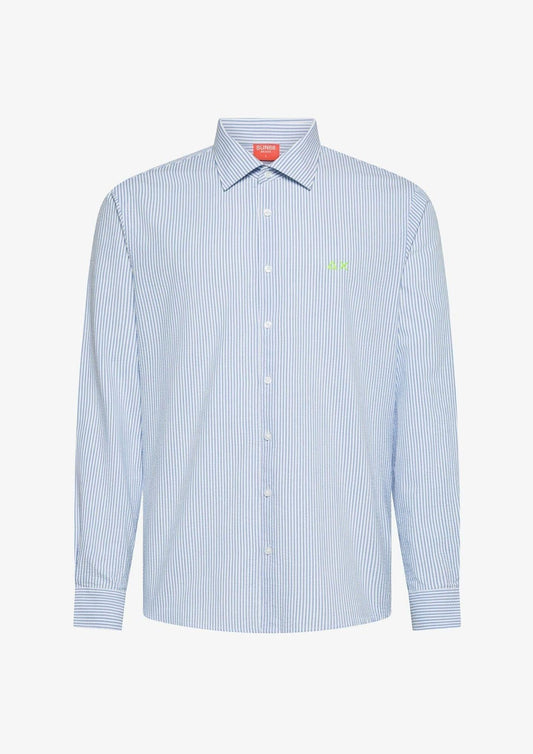 Sun68 - Camicia Uomo Azzurra e Bianca