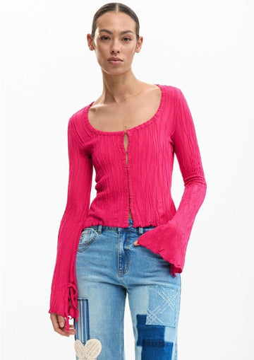 Desigual - Maglia Donna Bucarest Rosa Shoking