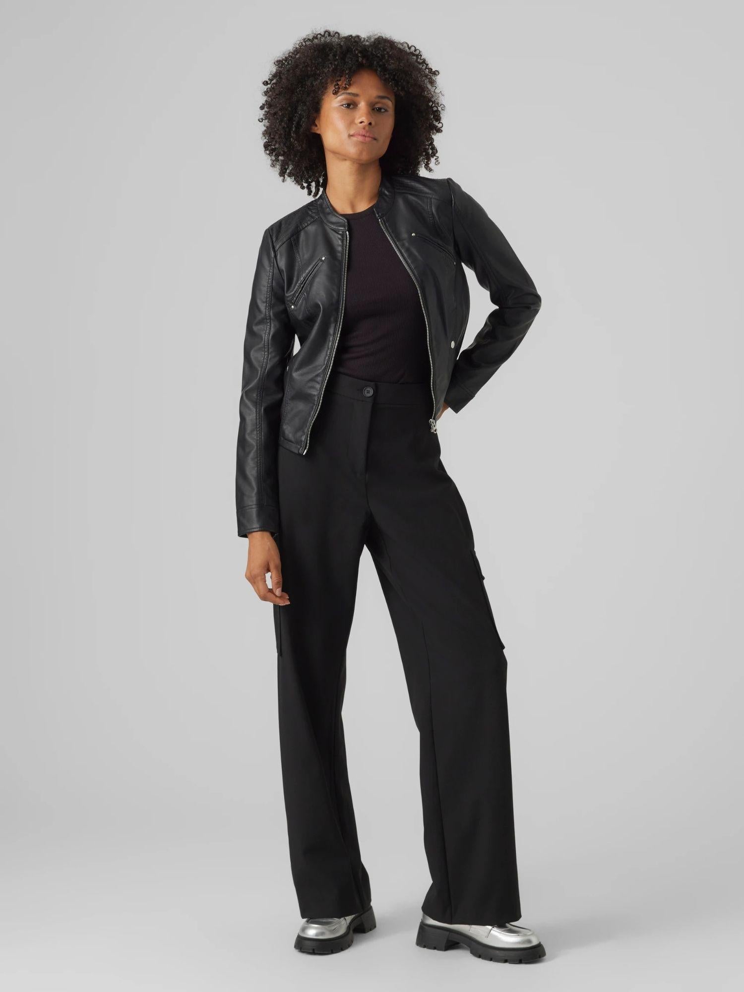 Vero Moda Giacca Biker Donna VMFAVODONA Nero 10288555 Black VERO MODA 