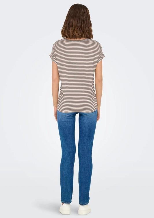Only T-Shirt Donna Monster Bianca e Grigia