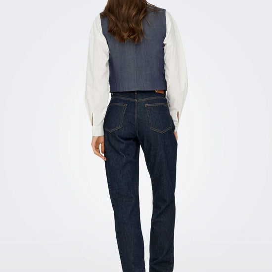 Jacqueline De Yong Gilet Donna Anthony Blu Denim 15358634 Dark Blue Denim JACQUELINE DE YONG 