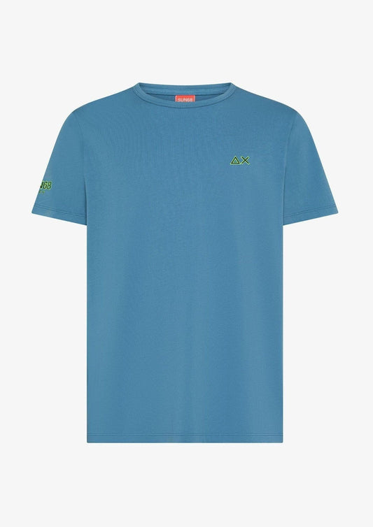 Sun68 - T-Shirt Uomo Blu Avio