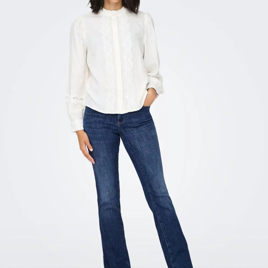 Jeans Donna Only Onlann Blu Denim Scuro<BR/> 15337824 Dark Blue Denim ONLY 