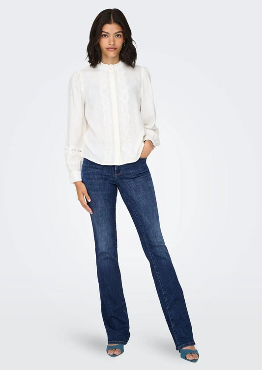 Jeans Donna Only Onlann Blu Denim Scuro<BR/> 15337824 Dark Blue Denim ONLY 