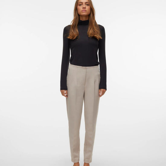 Vero Moda Pantaloni Donna Lina A Vita Alta Silver Cloud 10309140 Silver Cloud VERO MODA 
