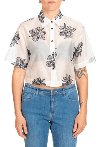 Diana Gallesi - Women's Ecru and Black Shirt