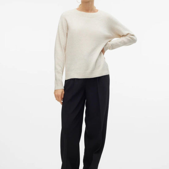 Vero Moda Maglia Donna Doffy Bianco Panna 10201022 Birch MELANGE VERO MODA 