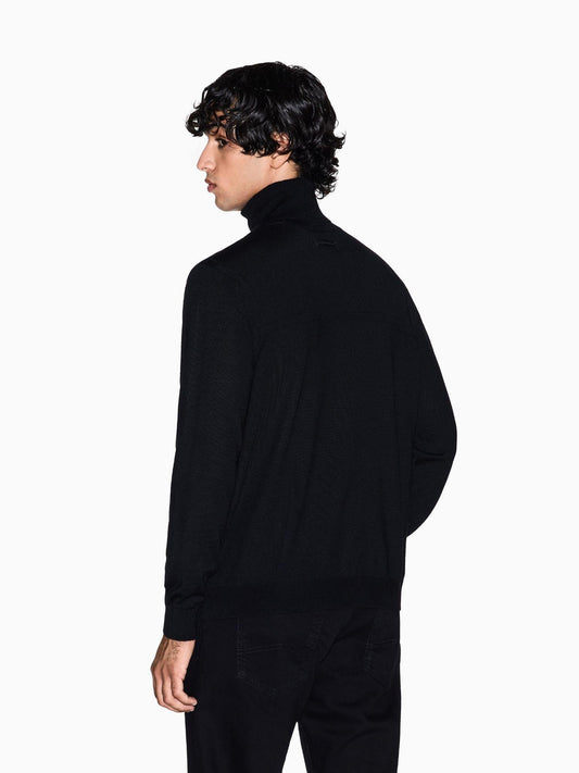 Maglione dolcevita in misto lana Uomo Nero