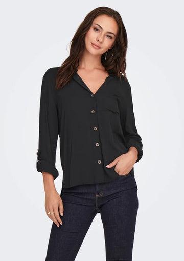 Jacqueline De Yong Camicia Donna Laurel Nera