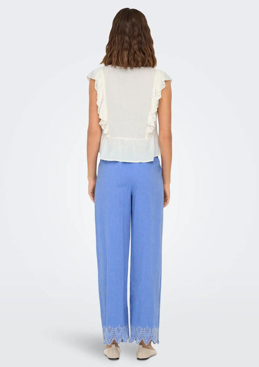 Pantalone Donna Blu 15343184 Blue Bonnet ONLY 