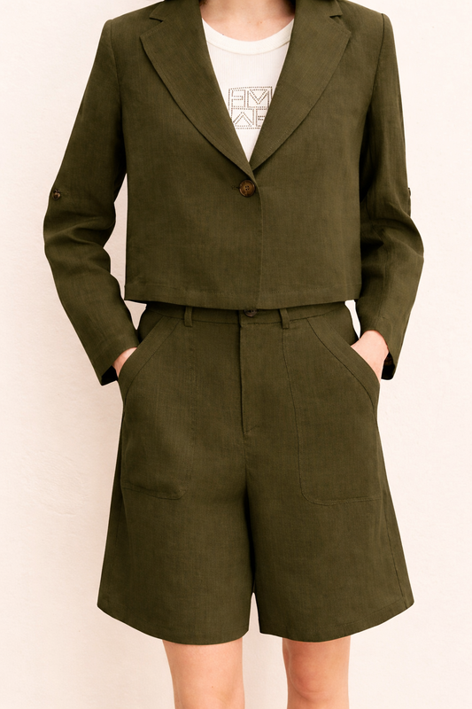Emme Marella - Bermuda Donna adorini Verde Militare