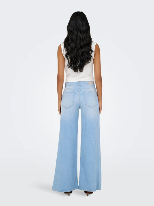 Only - Women's Light Blue Flared Fit Jeans California
