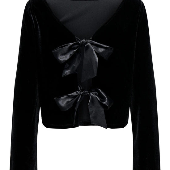 Jacqueline De Yong Maglia Donna Victory Nera 15363518 Black BOW JACQUELINE DE YONG 