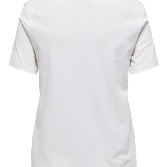Only ONLTERESA T-Shirt Donna Bianco Cloud Dancer 15316954 Cloud Dancer Smiling ONLY 