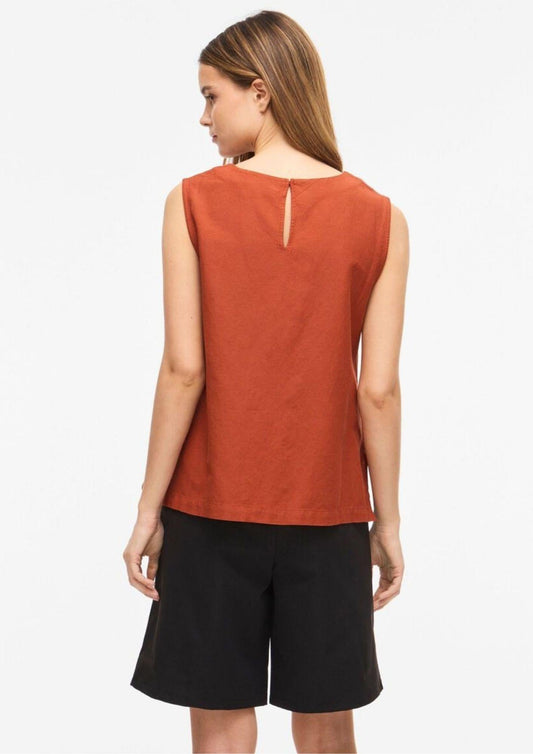 Vila - Women's Prisilla Orange Shirt