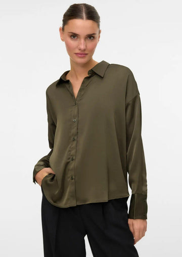 Vero Moda Women's Livia Green Shirt