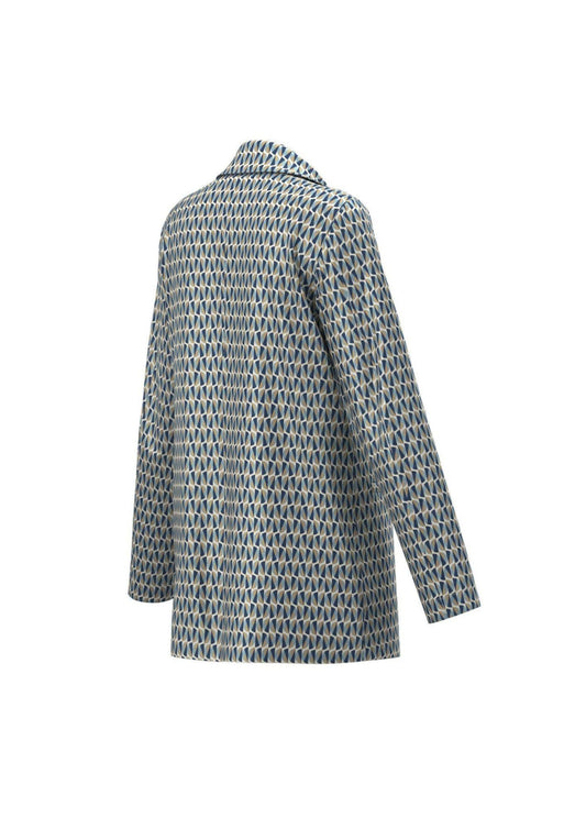 Emme Marella Giacca Donna Improbi Blu Geometrico