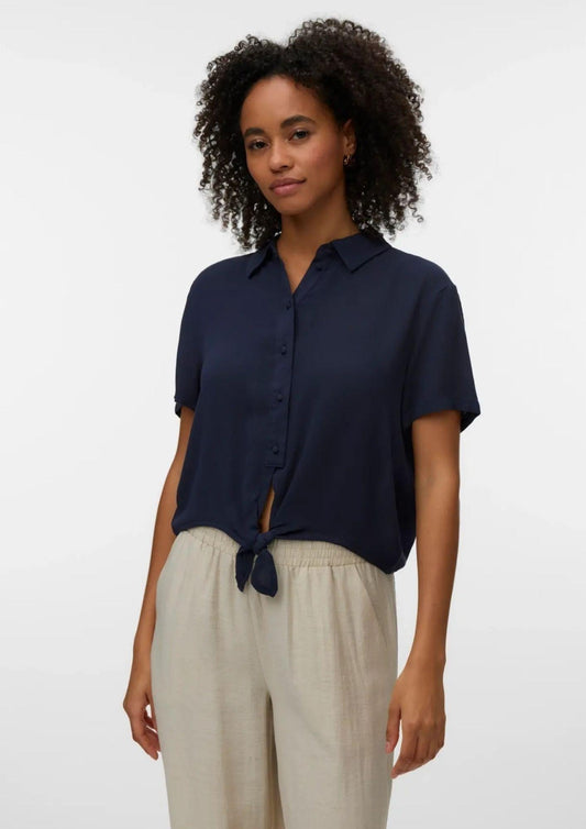 Vero Moda - Women's Menny Navy Blue Shirt