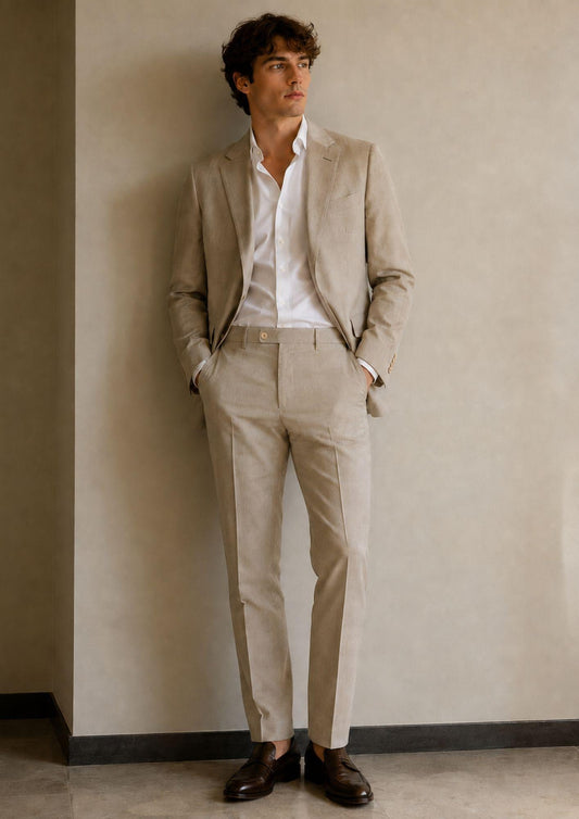 Sergio Cipriani - Abito Uomo Grisaglia Beige