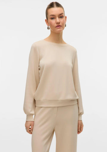Vero Moda Felpa Donna Hali Beige