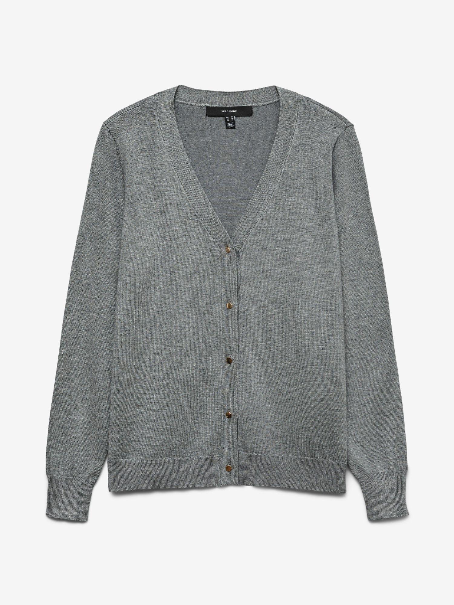 Vero Moda VMSILJE Cardigan in Maglia Donna Medium Grey Melange 10320456 Medium Grey Melange VERO MODA 