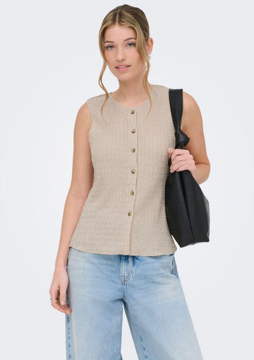 Only - Top Donna Ilse Grigio Argento