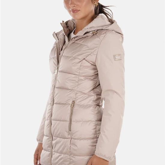 Yes Zee Giacca Lunga Donna Beige O045 M800 0222 YES ZEE 