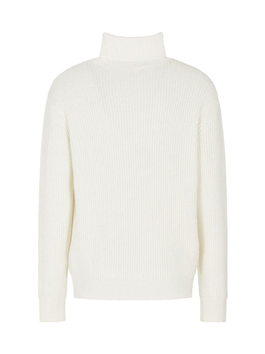 Maglione Uomo Dolcevita Bianco Regular Fit