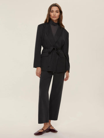 Emme Marella Women's Turtleneck in Cashmere Blend Ruggito Dark Grey