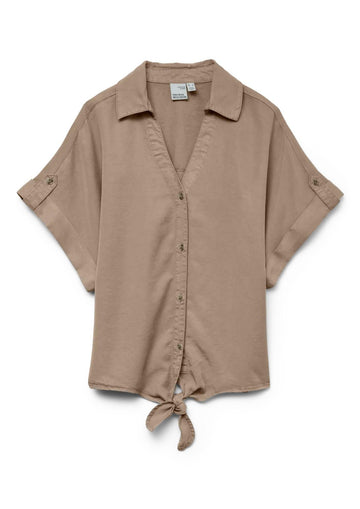 Vero Moda - Camicia Donna Fleur Marrone Denim