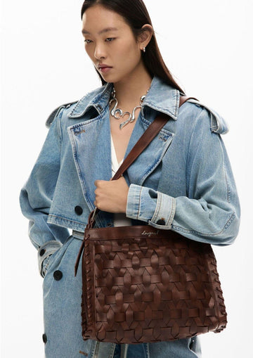 Desigual - Borsa Donna Bag Argon Camel Buxton Marrone