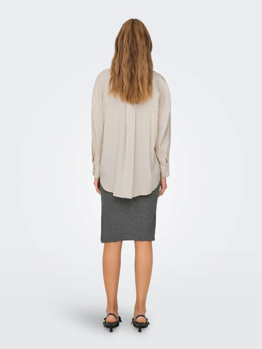 Only ONLZAZIMA Women's Shirt White Antique White