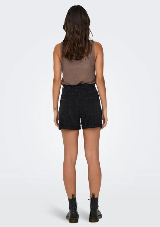 Bermuda Donna Nero Denim
