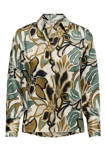 Only - Camicia Donna Palma Verde