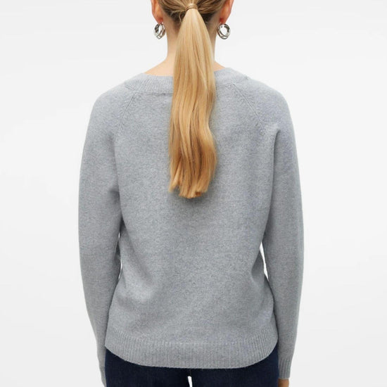 Vero Moda Maglione Donna Doffy Grigio Chiaro 10201022 Light Grey Melange VERO MODA 
