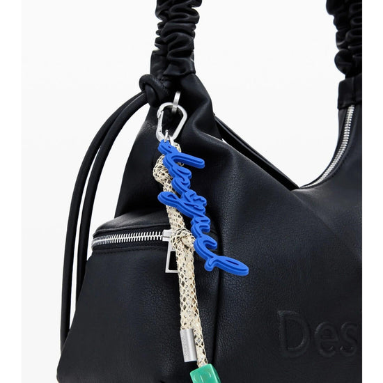 Desigual Borsa logo 3D con manico arricciato media Donna Nero 25WAXP98 2000 DESIGUAL 