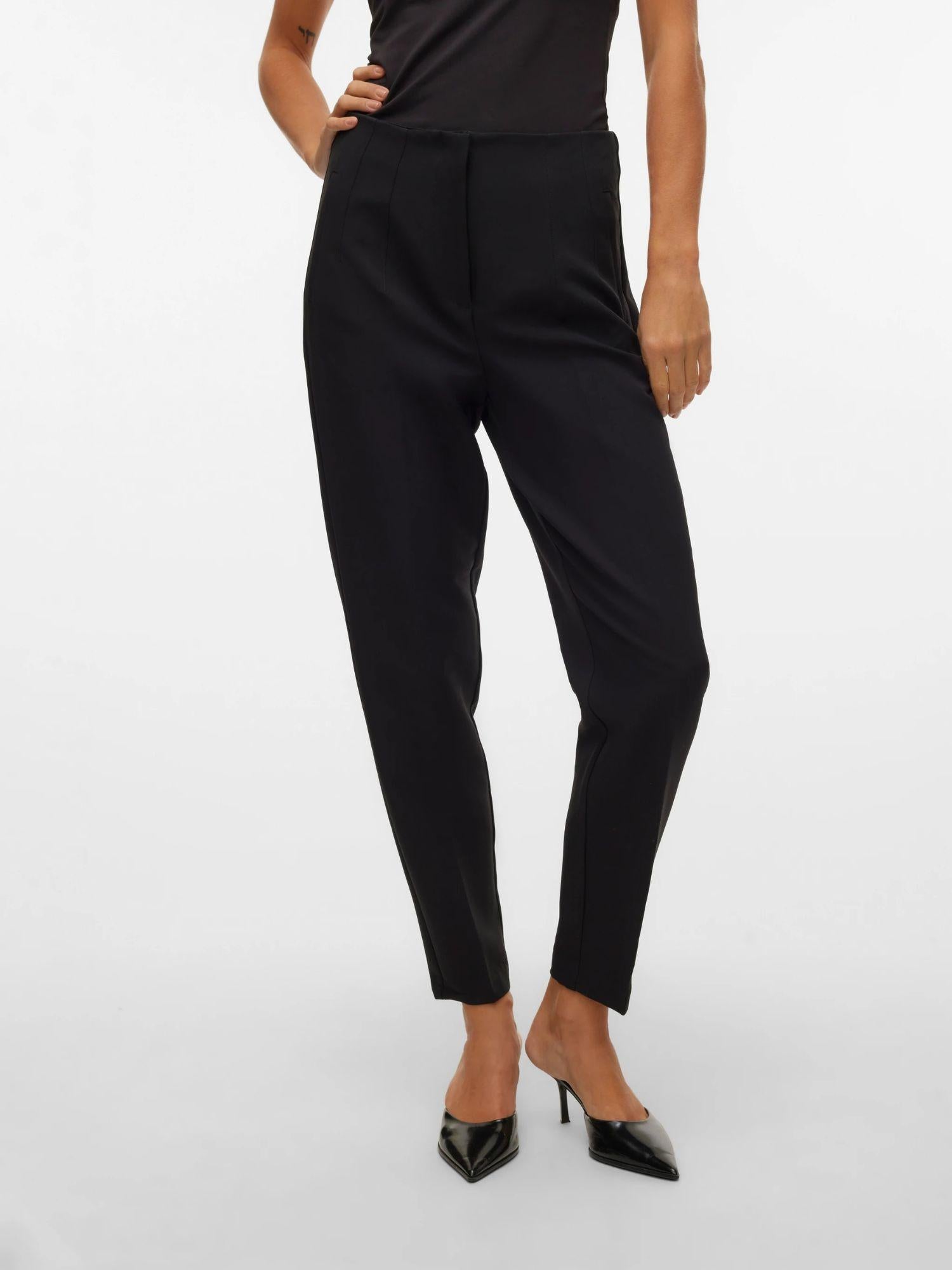 Vero Moda Pantaloni Donna VMLINA a Vita Alta Nero 10309140 BLACK VERO MODA 